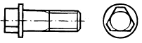 DIN 22424 Болт с трехгранной головкой и буртиком DIN 22424 Болт с трехгранной головкой и буртиком