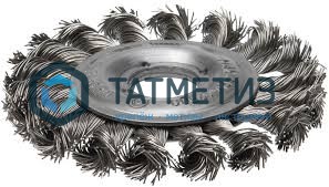 Щетка для УШМ дисковая 100 мм, жгутовая, сталь № 76 ПрофОснастка Мастер |  «ТАТМЕТИЗ» Щетка для УШМ дисковая 100 мм, жгутовая, сталь № 76 ПрофОснастка Мастер -  магазин «ТАТМЕТИЗ»