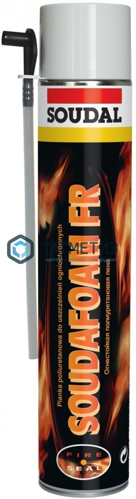 Пена монтажная огнестойкая SOUDAL  SOUDAFOAM 1K FR 750 мл (12 шт/уп) |  «ТАТМЕТИЗ» Пена монтажная огнестойкая SOUDAL  SOUDAFOAM 1K FR 750 мл (12 шт/уп) -  магазин «ТАТМЕТИЗ»