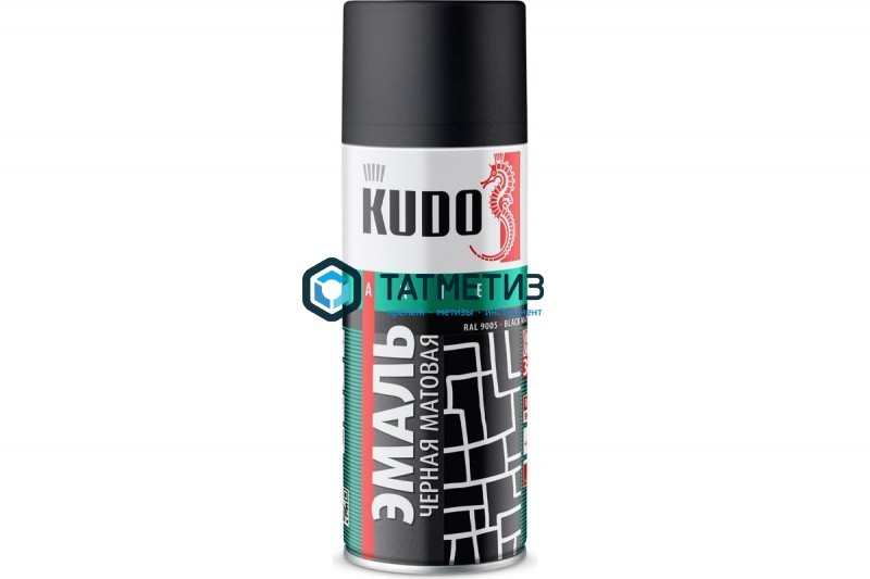 Краска аэроз. KUDO 520 мл. №1002  ЧЕРНАЯ матовая RAL 9005 Краска аэроз. KUDO 520 мл. №1002  ЧЕРНАЯ матовая RAL 9005