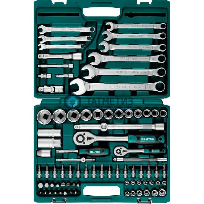 Набор инструментов, 1/2", 1/4", пластиковый кейс 82 предметов, KRAFTOOL X-Drive |  «ТАТМЕТИЗ» Набор инструментов, 1/2", 1/4", пластиковый кейс 82 предметов, KRAFTOOL X-Drive -  магазин «ТАТМЕТИЗ»