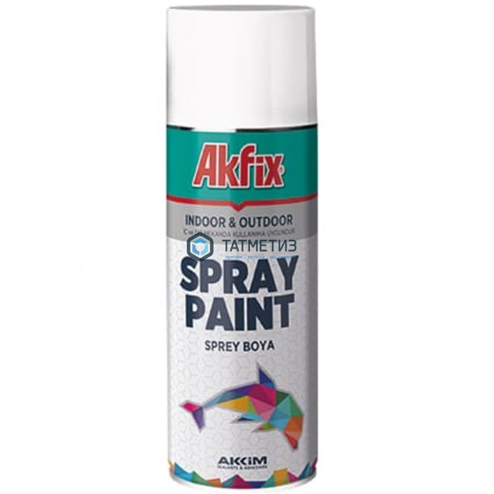 Краска аэроз. БЕЛАЯ  матов. RAL9003 400Ml Gw.300Gr (6) Akfix Краска аэроз. БЕЛАЯ  матов. RAL9003 400Ml Gw.300Gr (6) Akfix