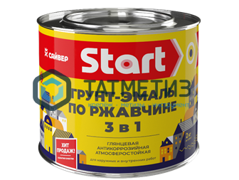 Грунт-эмаль по ржавчине ХВ 3 в 1 СТАРТ  СЕРАЯ  1,8 кг-./6 |  «ТАТМЕТИЗ» Грунт-эмаль по ржавчине ХВ 3 в 1 СТАРТ  СЕРАЯ  1,8 кг-./6 -  магазин крепежа «ТАТМЕТИЗ»