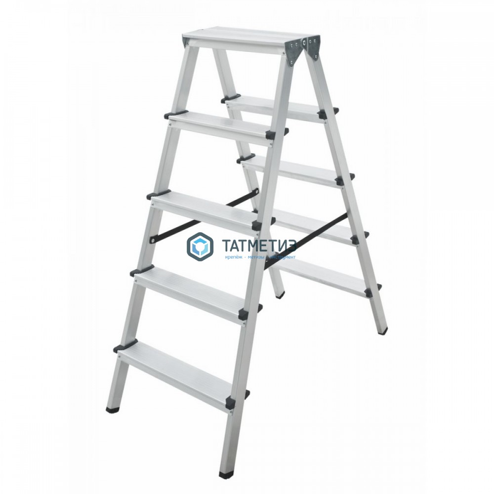 Стремянка 2-сторонняя алюм, ступень  80 мм, 2х5, NV |  «ТАТМЕТИЗ» Стремянка 2-сторонняя алюм, ступень  80 мм, 2х5, NV -  магазин «ТАТМЕТИЗ»