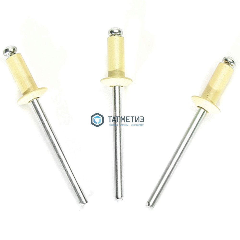 Заклепки ZK ал/ст 4,8x12 RAL 1014 ( 500 шт/уп) |  «ТАТМЕТИЗ» Заклепки ZK ал/ст 4,8x12 RAL 1014 ( 500 шт/уп) -  магазин крепежа «ТАТМЕТИЗ»