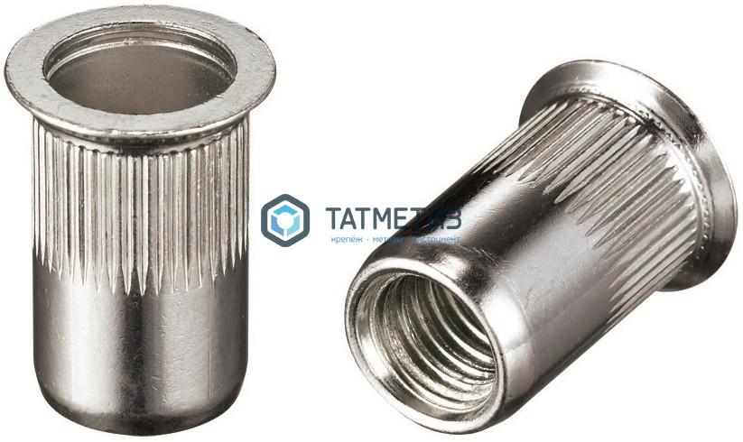 Заклепка резьбовая потайной борт М10 L=21 (2,0-5,0) мм d=13  NX |  «ТАТМЕТИЗ» Заклепка резьбовая потайной борт М10 L=21 (2,0-5,0) мм d=13  NX -  магазин крепежа «ТАТМЕТИЗ»