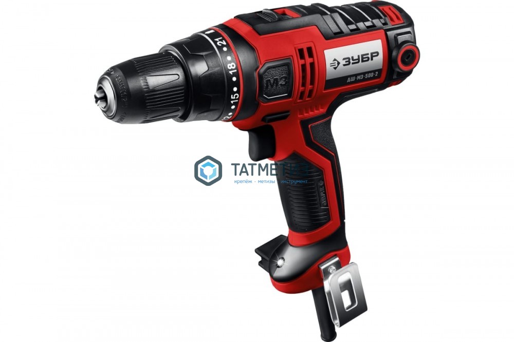 Дрель-шуруповерт сетевая, ЗУБР, 500 Вт, 0-450/0-1800 об/мин в кейсе Дрель-шуруповерт сетевая, ЗУБР, 500 Вт, 0-450/0-1800 об/мин в кейсе
