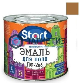 Эмаль ПФ-266  СТАРТ  ЗОЛОТИСТО-КОРИЧНЕВАЯ  2 кг-. /6 |  «ТАТМЕТИЗ» Эмаль ПФ-266  СТАРТ  ЗОЛОТИСТО-КОРИЧНЕВАЯ  2 кг-. /6 -  магазин крепежа «ТАТМЕТИЗ»