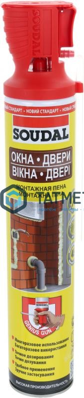 Пена монтажная SOUDAL  GENIUS GUN 500мл /12 Пена монтажная SOUDAL  GENIUS GUN 500мл /12
