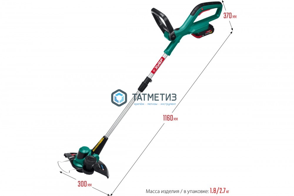 Триммер аккумуляторный 18 В, 1 АКБ (2 Ач) ЗУБР Триммер аккумуляторный 18 В, 1 АКБ (2 Ач) ЗУБР