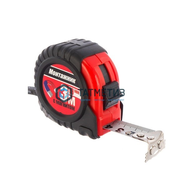 Рулетка Монтажник с автостопом и магнитом двусторонняя  3м х 19мм |  «ТАТМЕТИЗ» Рулетка Монтажник с автостопом и магнитом двусторонняя  3м х 19мм -  магазин «ТАТМЕТИЗ»