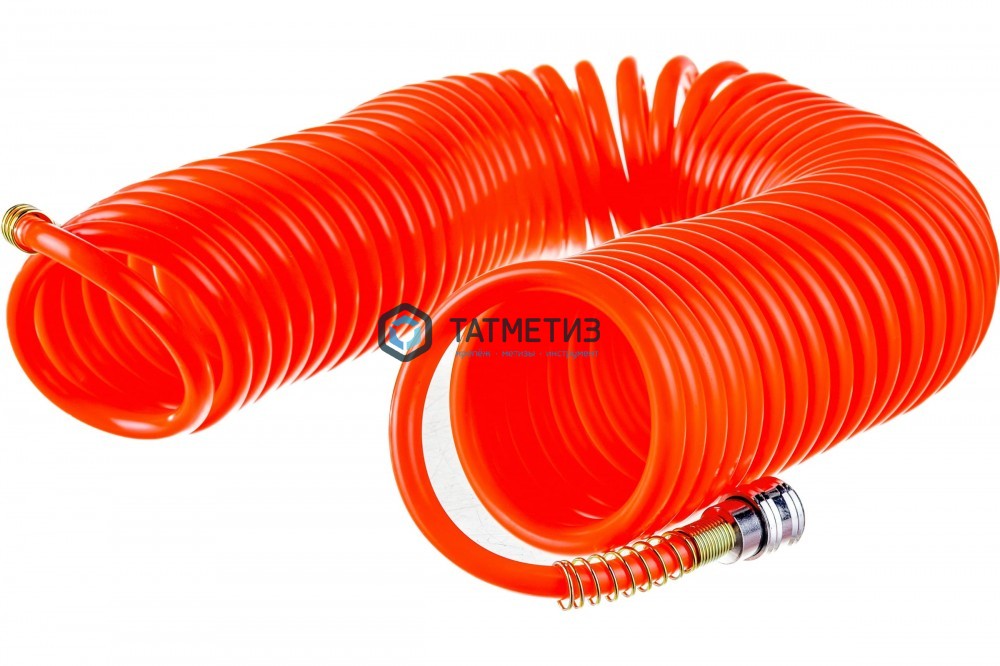 Шланг спиральный воздушный 8х12мм, 18 бар, с быстросъемными соединениями, 10м// Stels Шланг спиральный воздушный 8х12мм, 18 бар, с быстросъемными соединениями, 10м// Stels