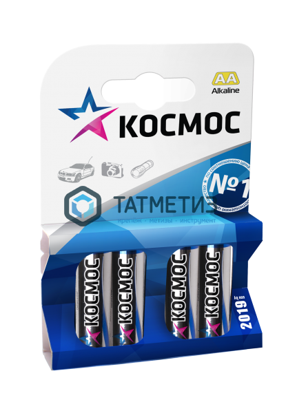Батарейка алкалиновая тип АА  КОСМОС Батарейка алкалиновая тип АА  КОСМОС