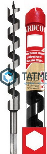 Сверло по дереву, спираль Левиса 14х460 мм, 6-гр.хвостовик, "Hardcore" -  магазин крепежа «ТАТМЕТИЗ»