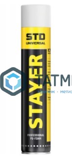 Очиститель монтажной пены, 500мл, 100% CLEANER  STAYER Очиститель монтажной пены, 500мл, 100% CLEANER  STAYER