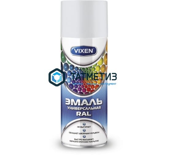Краска аэроз. VIXEN  БЕЛАЯ  сигнальная RAL 9003 520 ml./12 Краска аэроз. VIXEN  БЕЛАЯ  сигнальная RAL 9003 520 ml./12