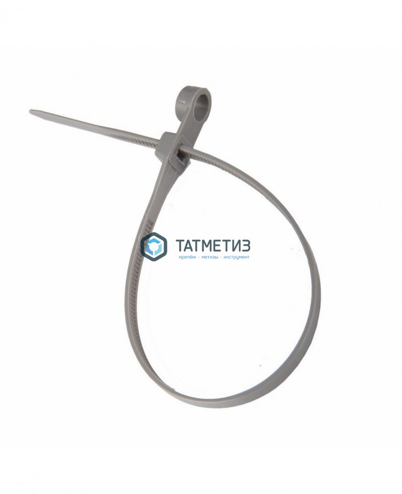 Хомут-стяжка нейлон  300 х 3,6  (100 шт/уп)  REXANT серый Хомут-стяжка нейлон  300 х 3,6  (100 шт/уп)  REXANT серый