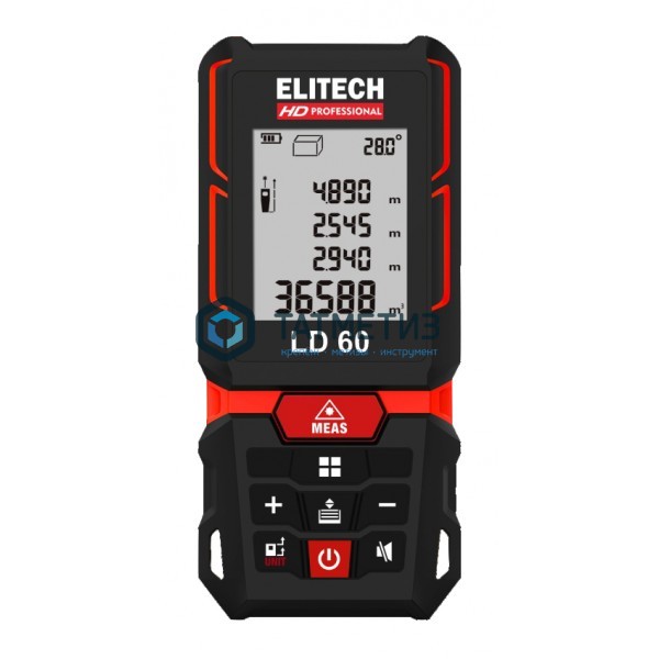 Дальномер лазерный ELITECH HD ЛД  80 (3х1.5В(ААА),0.05–80м,точн,±1.5ммм,0.12кг,чех,кор) -  магазин «ТАТМЕТИЗ»
