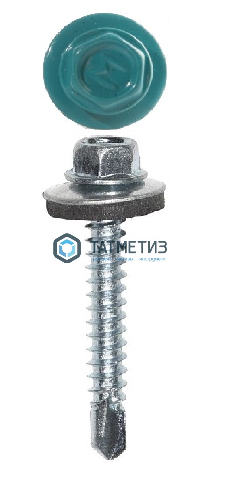 Саморез окраш.кров. 4,8х35 /5021/  (250 шт/уп) HW -  магазин крепежа «ТАТМЕТИЗ»