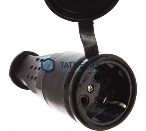 Разъем штепсельный с/з каучук 16А 250В IP44 (еврослот) Разъем штепсельный с/з каучук 16А 250В IP44 (еврослот)