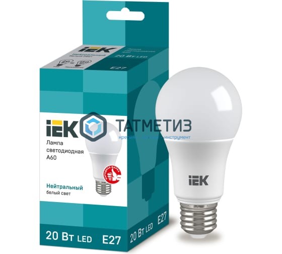 Лампа светодиодная LED 20Вт белый ECO Е27  IEK Лампа светодиодная LED 20Вт белый ECO Е27  IEK