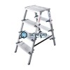 Стремянка 2-сторонняя 4 ступени, алюм. // СИБРТЕХ |  «ТАТМЕТИЗ» Стремянка 2-сторонняя 4 ступени, алюм. // СИБРТЕХ -  магазин «ТАТМЕТИЗ»