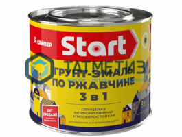 Грунт-эмаль по ржавчине ХВ 3 в 1 СТАРТ  ЧЕРНАЯ  0,8 кг-./14 -  магазин крепежа «ТАТМЕТИЗ»