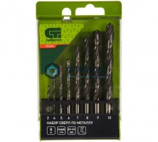 Набор сверл по металлу, 3-10 мм 8 шт Р6М5 пластиковый кейс// Сибртех -  магазин крепежа «ТАТМЕТИЗ»