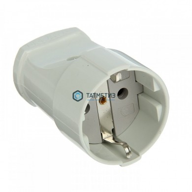 Штепсель с/з бел. 16А 250В А102 Universal |  «ТАТМЕТИЗ» Штепсель с/з бел. 16А 250В А102 Universal -  магазин крепежа «ТАТМЕТИЗ»