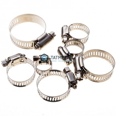 Хомут червячный нержавеющий  13-19 мм W2 |  «ТАТМЕТИЗ» Хомут червячный нержавеющий  13-19 мм W2 -  магазин крепежа «ТАТМЕТИЗ»