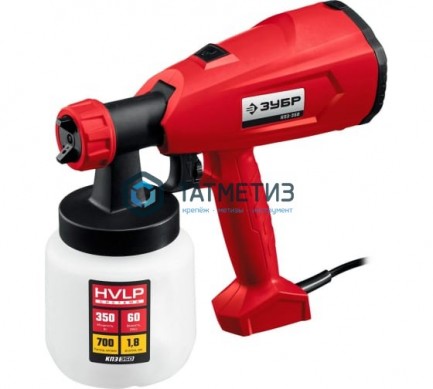 Краскопульт электрич, ЗУБР, HVLP, 0.8л, 0-700мл/мин, вязкость краски 60 DIN/сек, сопло 1.8мм, 350Вт |  «ТАТМЕТИЗ» Краскопульт электрич, ЗУБР, HVLP, 0.8л, 0-700мл/мин, вязкость краски 60 DIN/сек, сопло 1.8мм, 350Вт -  магазин крепежа «ТАТМЕТИЗ»