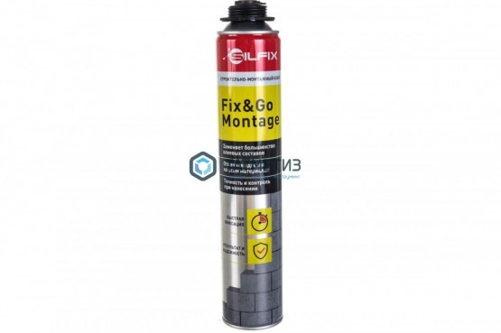 Клей-пена SILFIX Fix&GO Montage монтажно-строительная 750 мл / 12 |  «ТАТМЕТИЗ» Клей-пена SILFIX Fix&GO Montage монтажно-строительная 750 мл / 12 -  магазин крепежа «ТАТМЕТИЗ»