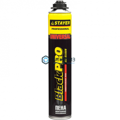 Монтажная пена STAYER "BlackMAX", всесезонная, 750мл |  «ТАТМЕТИЗ» Монтажная пена STAYER "BlackMAX", всесезонная, 750мл -  магазин крепежа «ТАТМЕТИЗ»