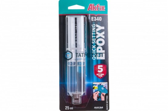 Клей эпоксидный быстро твердеющий Akfix Е340 25 мл (12) |  «ТАТМЕТИЗ» Клей эпоксидный быстро твердеющий Akfix Е340 25 мл (12) -  магазин крепежа «ТАТМЕТИЗ»