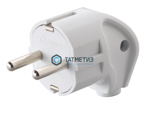 Эл.вилка угловая с/з бел.MAKEL 10027 |  «ТАТМЕТИЗ» Эл.вилка угловая с/з бел.MAKEL 10027 -  магазин крепежа «ТАТМЕТИЗ»