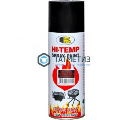 Краска аэроз. BOSNY 520 мл. №1200 ЖАРОСТОЙКАЯ  ЧЕРНАЯ  матовая до 600С |  «ТАТМЕТИЗ» Краска аэроз. BOSNY 520 мл. №1200 ЖАРОСТОЙКАЯ  ЧЕРНАЯ  матовая до 600С -  магазин крепежа «ТАТМЕТИЗ»