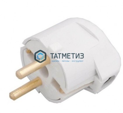 Эл.вилка угловая с/з В16-003  16 А, бел. |  «ТАТМЕТИЗ» Эл.вилка угловая с/з В16-003  16 А, бел. -  магазин крепежа «ТАТМЕТИЗ»