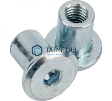 Гайка Эриксона М 6 с плоской головкой (400 шт/уп) ТК / SR |  «ТАТМЕТИЗ» Гайка Эриксона М 6 с плоской головкой (400 шт/уп) ТК / SR -  магазин крепежа «ТАТМЕТИЗ»