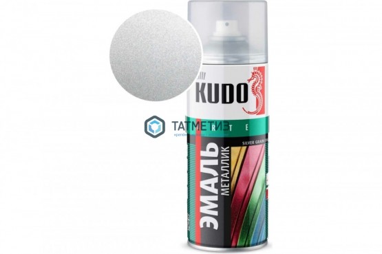 Краска аэроз. KUDO 520 мл. №1026  МЕТАЛЛИК СЕРЕБРО |  «ТАТМЕТИЗ» Краска аэроз. KUDO 520 мл. №1026  МЕТАЛЛИК СЕРЕБРО -  магазин крепежа «ТАТМЕТИЗ»