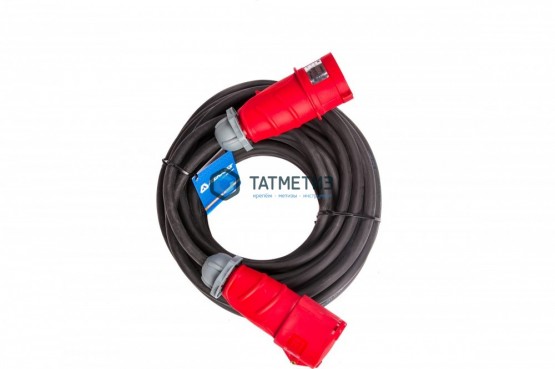 Удлинитель силовой промышленный, 1 х 20 м, б/з КГ 4х2,5 мм, 380В, 32А, 8000Вт, IP44 Атлант |  «ТАТМЕТИЗ» Удлинитель силовой промышленный, 1 х 20 м, б/з КГ 4х2,5 мм, 380В, 32А, 8000Вт, IP44 Атлант -  магазин крепежа «ТАТМЕТИЗ»