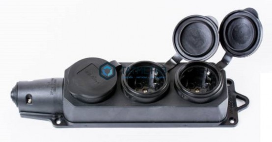 Колодка удлинителя 3-м с/з каучук с заглушками 16А 250В IP44 (еврослот) UNIVersal 602230 |  «ТАТМЕТИЗ» Колодка удлинителя 3-м с/з каучук с заглушками 16А 250В IP44 (еврослот) UNIVersal 602230 -  магазин крепежа «ТАТМЕТИЗ»