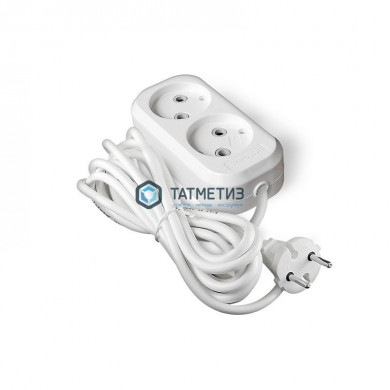 Удлинитель 2х2м б/з, 10А, IP20, ПВС 2х0,75 UNIVersal E202 |  «ТАТМЕТИЗ» Удлинитель 2х2м б/з, 10А, IP20, ПВС 2х0,75 UNIVersal E202 -  магазин крепежа «ТАТМЕТИЗ»
