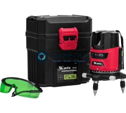 Уровень лазерный CRX-30G, 30 м, зеленый луч, батарейки, резьба 5/8"// MTX |  «ТАТМЕТИЗ» Уровень лазерный CRX-30G, 30 м, зеленый луч, батарейки, резьба 5/8"// MTX -  магазин крепежа «ТАТМЕТИЗ»