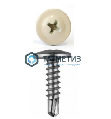 Саморез п/ш сверло 4,2x19  RAL 1015 |  «ТАТМЕТИЗ» Саморез п/ш сверло 4,2x19  RAL 1015 -  магазин крепежа «ТАТМЕТИЗ»