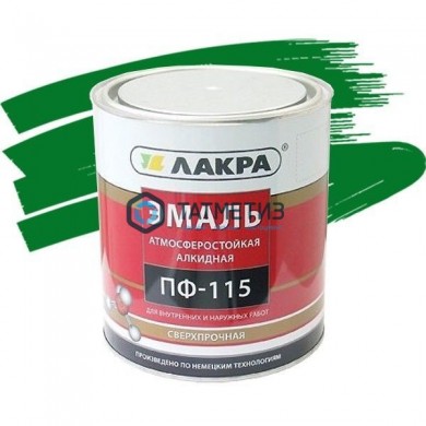 Эмаль ПФ-115  ЗЕЛЕНАЯ  1 кг-. /10 ЛАКРА |  «ТАТМЕТИЗ» Эмаль ПФ-115  ЗЕЛЕНАЯ  1 кг-. /10 ЛАКРА -  магазин крепежа «ТАТМЕТИЗ»