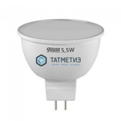 Лампа Gauss led MR 16 5,5 W GU5.3 4100K |  «ТАТМЕТИЗ» Лампа Gauss led MR 16 5,5 W GU5.3 4100K -  магазин крепежа «ТАТМЕТИЗ»