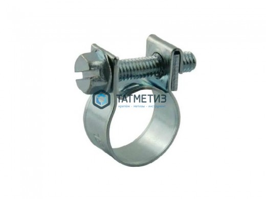Хомут силовой, тип  МИНИ, цинк, 10-12 мм |  «ТАТМЕТИЗ» Хомут силовой, тип  МИНИ, цинк, 10-12 мм -  магазин крепежа «ТАТМЕТИЗ»