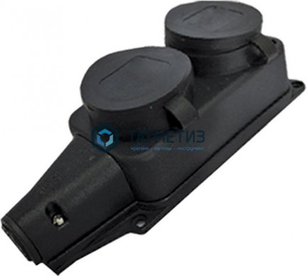 Колодка удлинителя 2-м каучук, однофазная с заглушками UNIVersal |  «ТАТМЕТИЗ» Колодка удлинителя 2-м каучук, однофазная с заглушками UNIVersal -  магазин крепежа «ТАТМЕТИЗ»