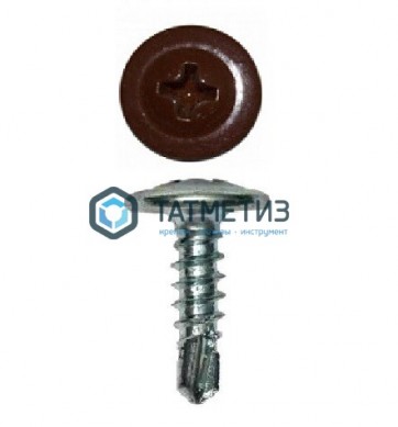 Саморез п/ш сверло 4,2x16  RAL 3009 |  «ТАТМЕТИЗ» Саморез п/ш сверло 4,2x16  RAL 3009 -  магазин крепежа «ТАТМЕТИЗ»