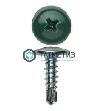 Саморез п/ш сверло 4,2x16  RAL 6026 |  «ТАТМЕТИЗ» Саморез п/ш сверло 4,2x16  RAL 6026 -  магазин крепежа «ТАТМЕТИЗ»